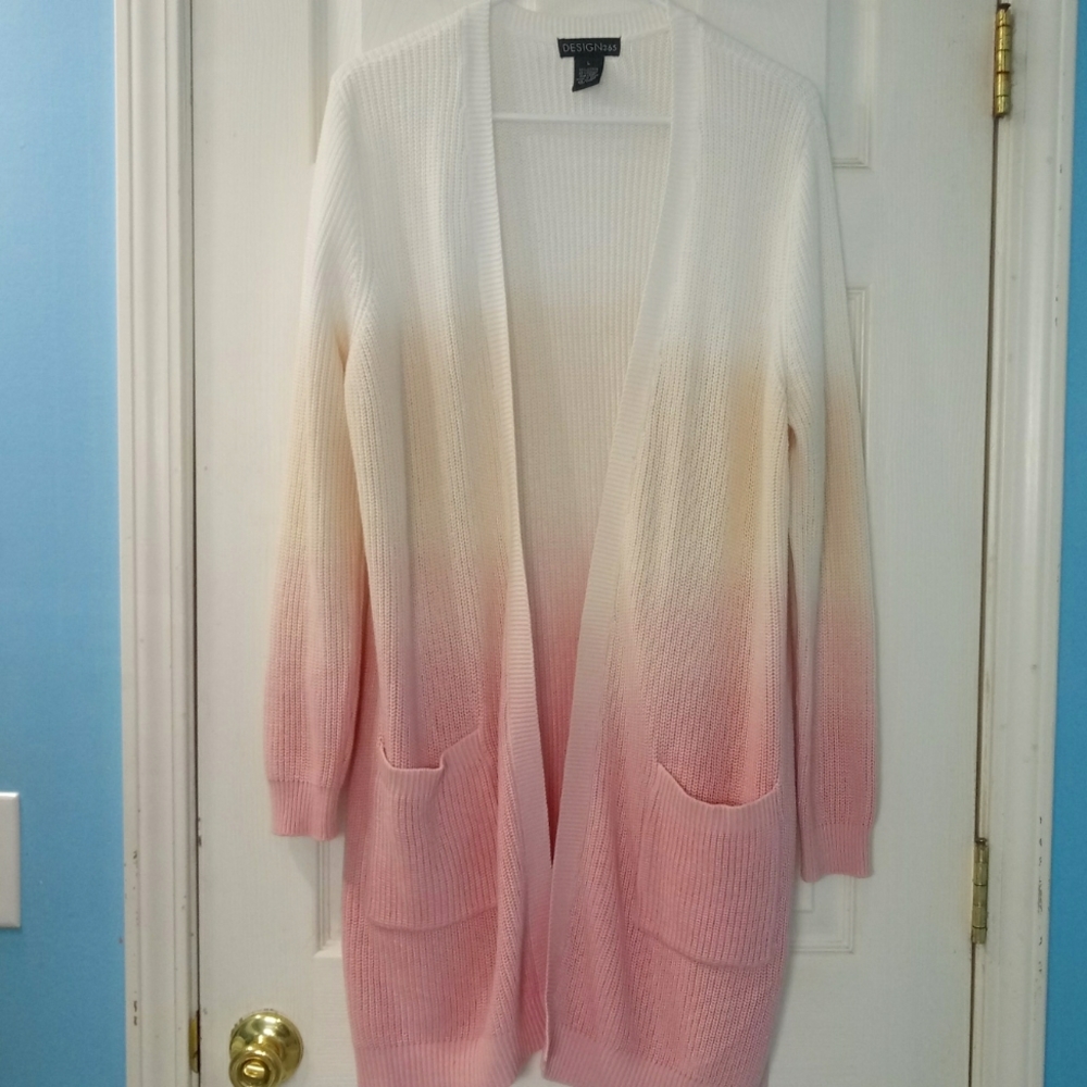Open Knit Cardigan Sweater (Large)